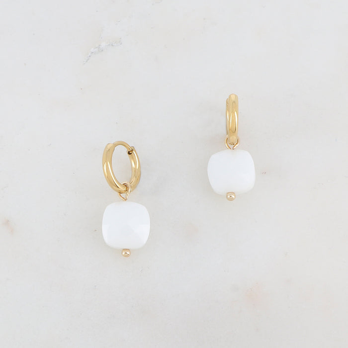 Boucles Jade - Blanches