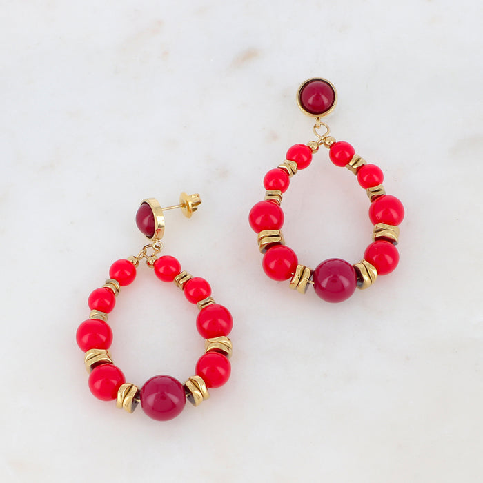 Boucles Andrée - Rouges