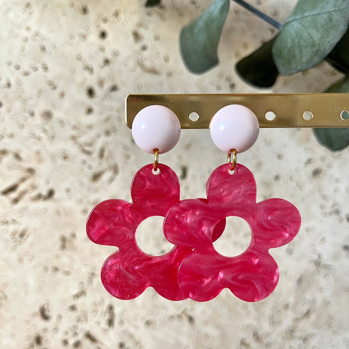 Boucles Agnès - Fuschia