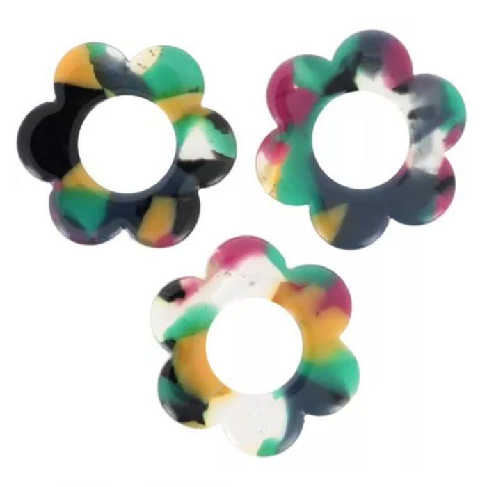 Boucles Paula - Vert/Rose