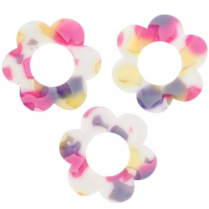 Boucles Paula - Vanille/rose