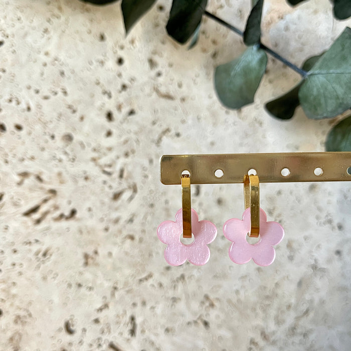 Boucles Amélia - Roses