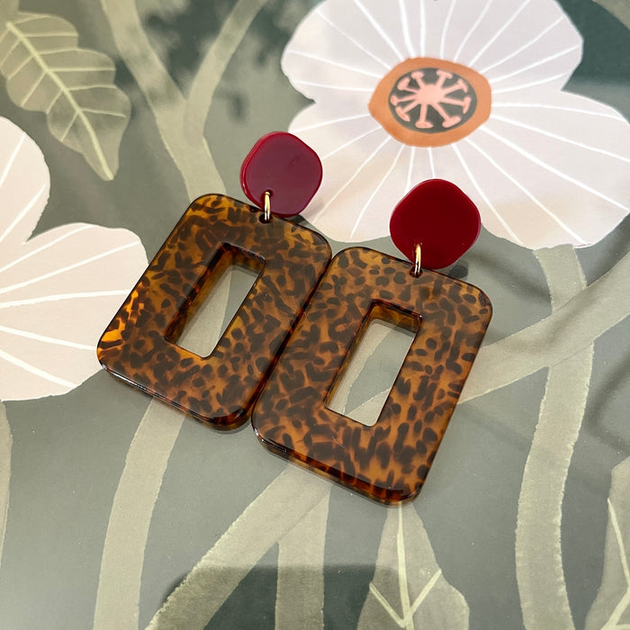 Boucles Garance - Marron/Bordeaux