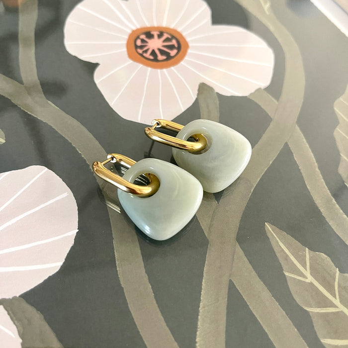 Boucles Paolina - Vert d'eau