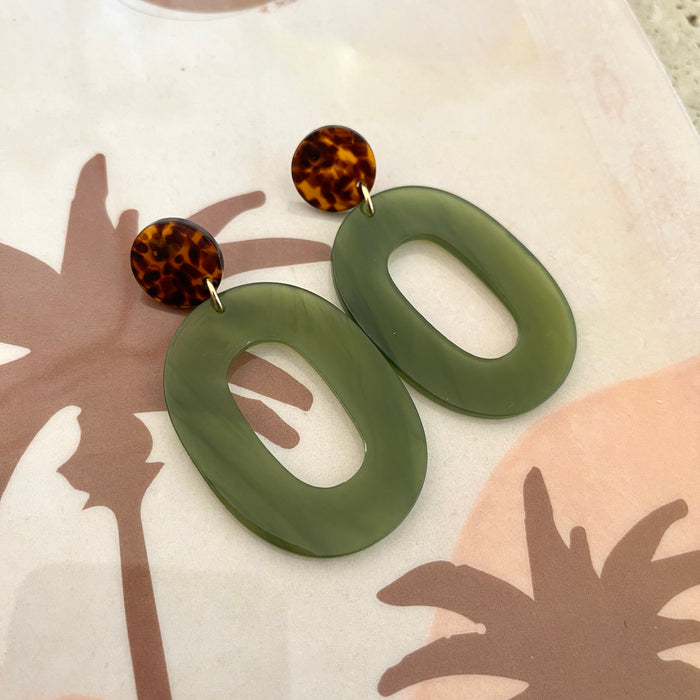 Boucles Agathe - Vertes & marrons