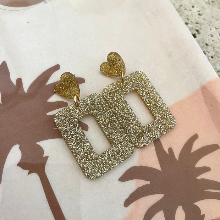 Boucles Garance - Doré/coeurs