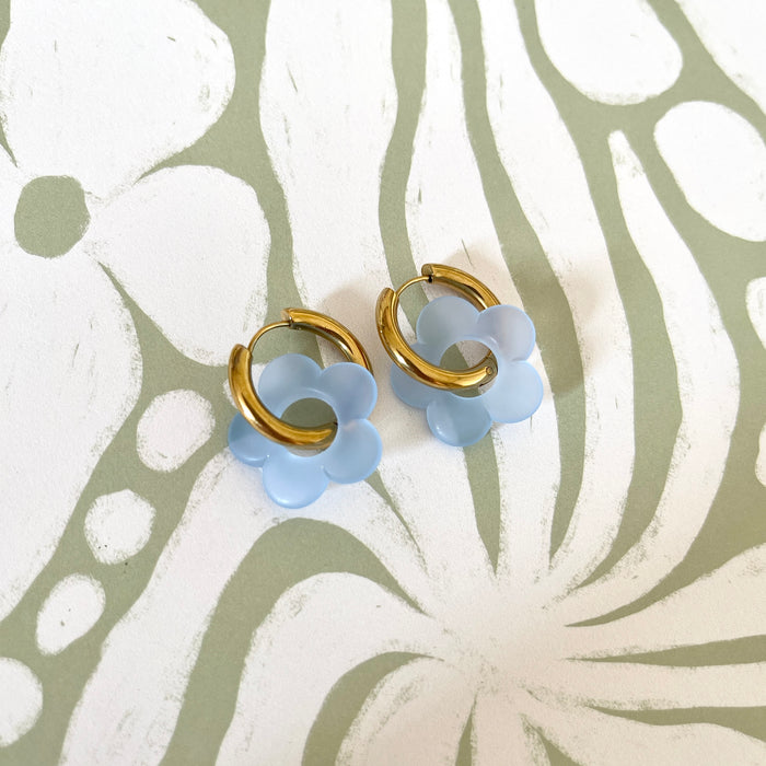 Boucles Daphnée - Bleues givrées