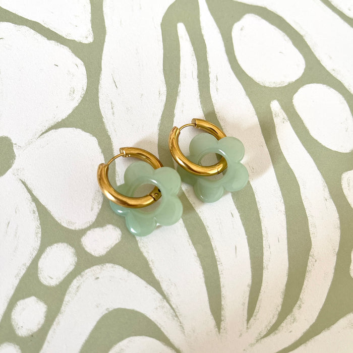 Boucles Daphnée - Vert d'eau