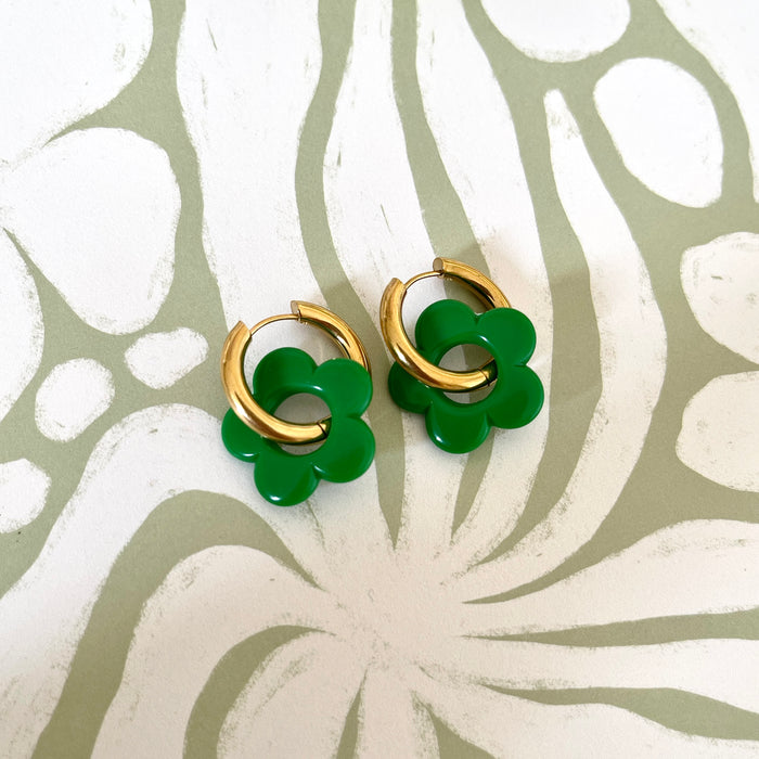 Boucles Daphnée - Vert sapin