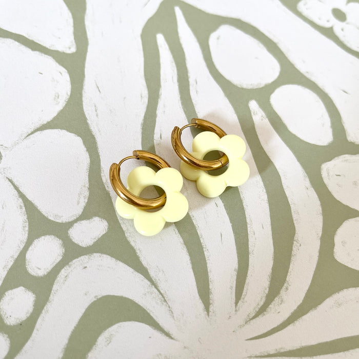 Boucles Daphnée - Jaune pastel