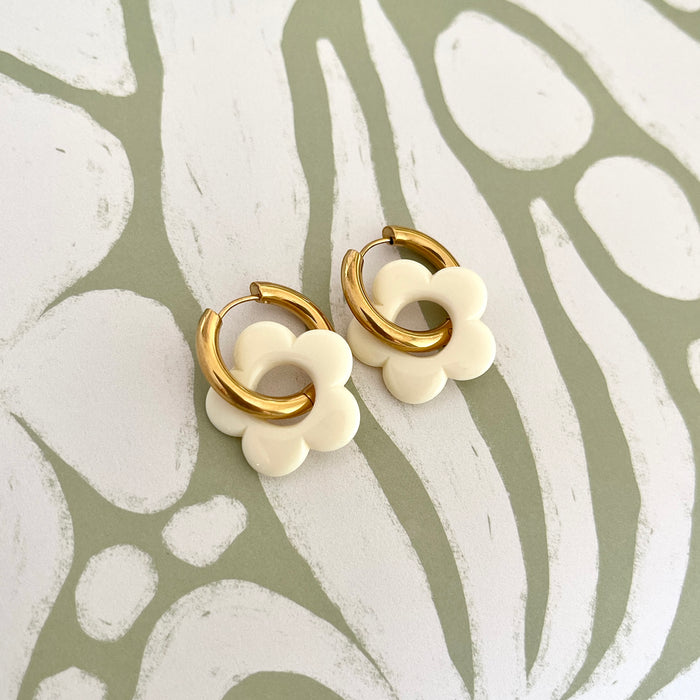 Boucles Daphnée - Ivoires