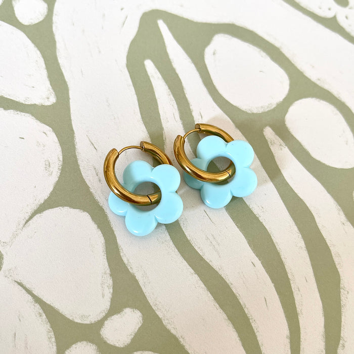 Boucles Daphnée - Bleu pastel