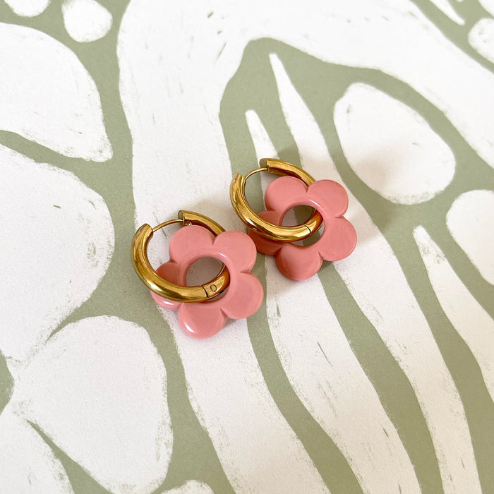 Boucles Daphnée - Vieux rose