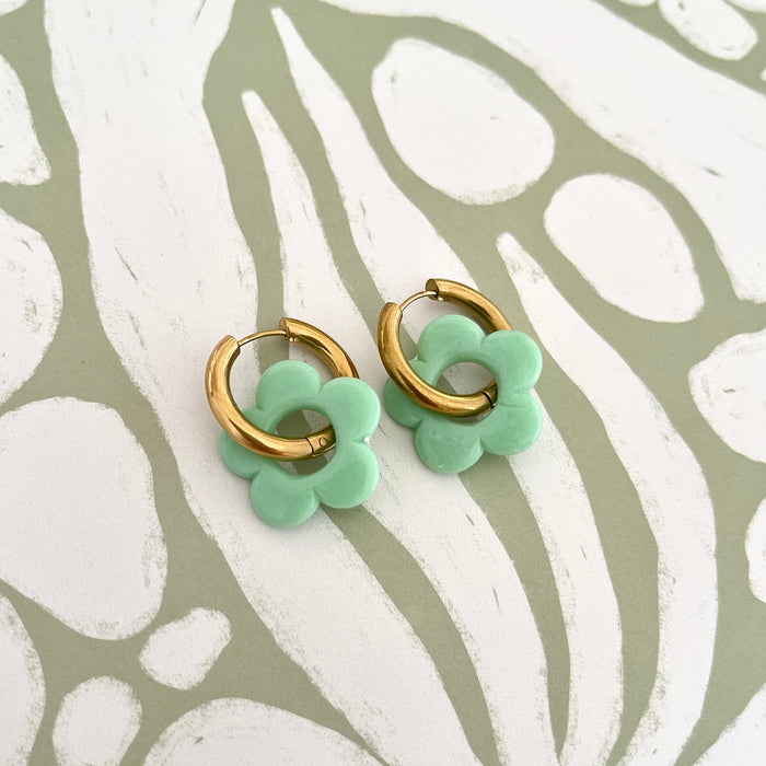Boucles Daphnée - Vert pastel