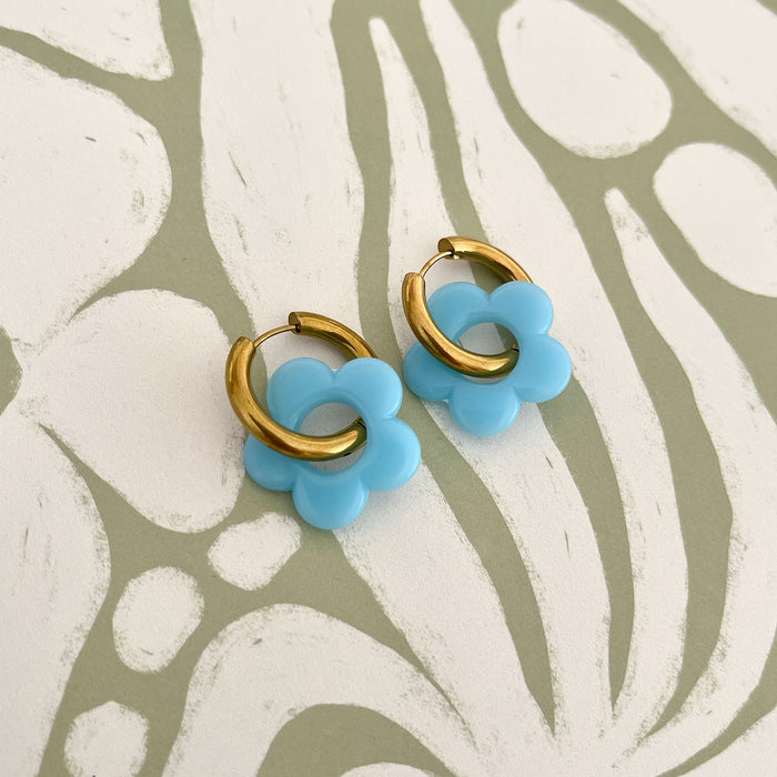 Boucles Daphnée - Bleu océan