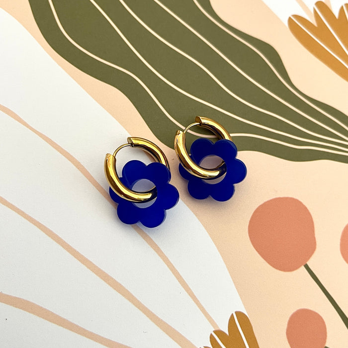Boucles Paula - Bleu roi