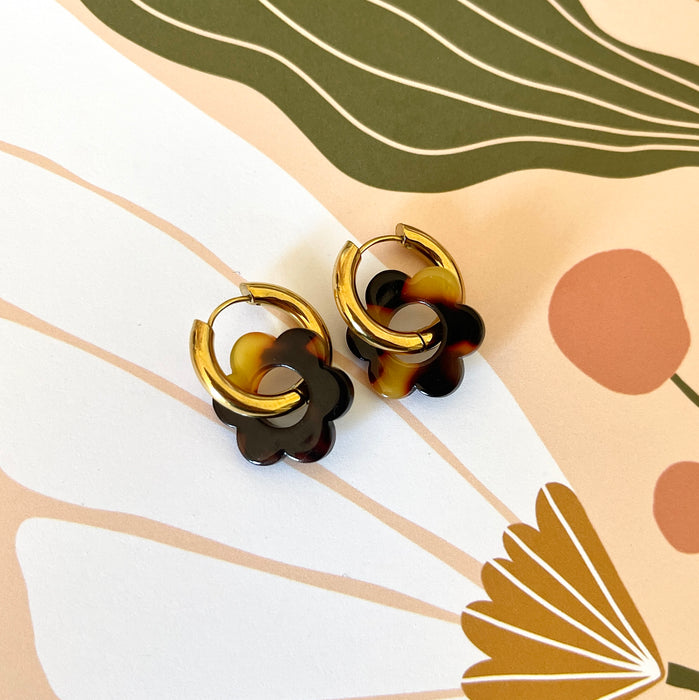 Boucles Paula - Ecaille