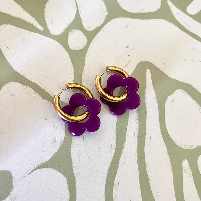 Boucles Daphnée - Violet