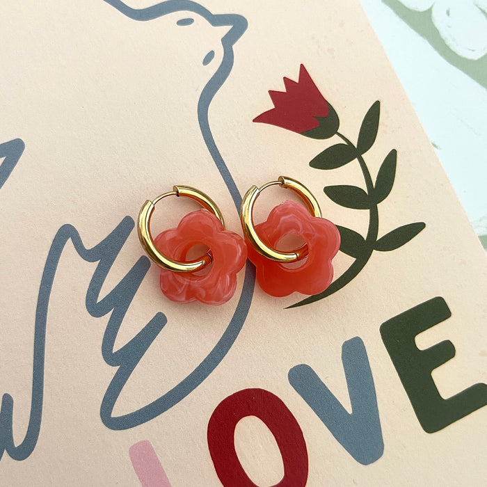 Boucles Flora - Corail