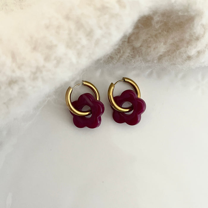 Boucles Flora - 9 coloris au choix