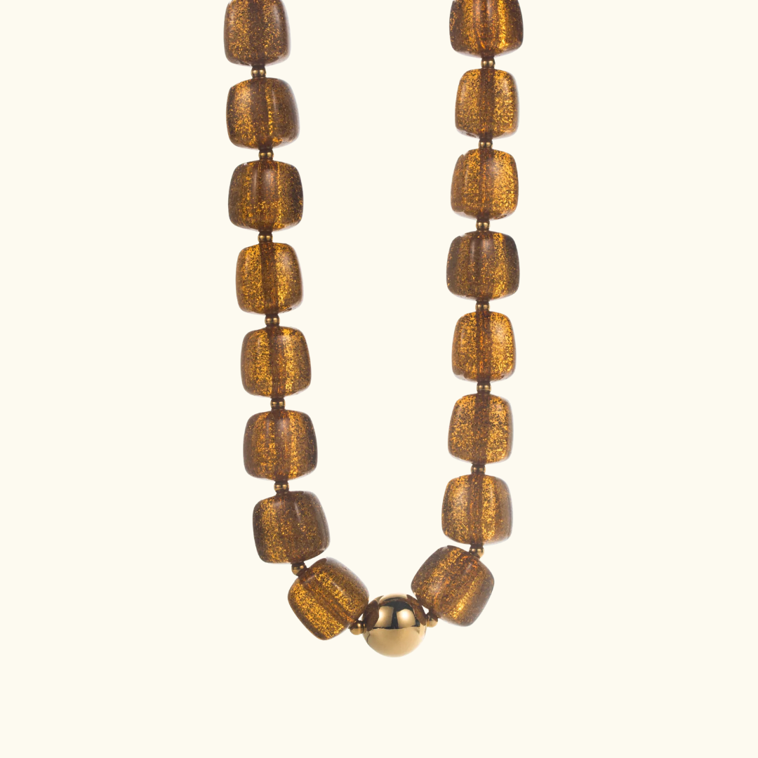 Collier Gaby - Pailleté bronze