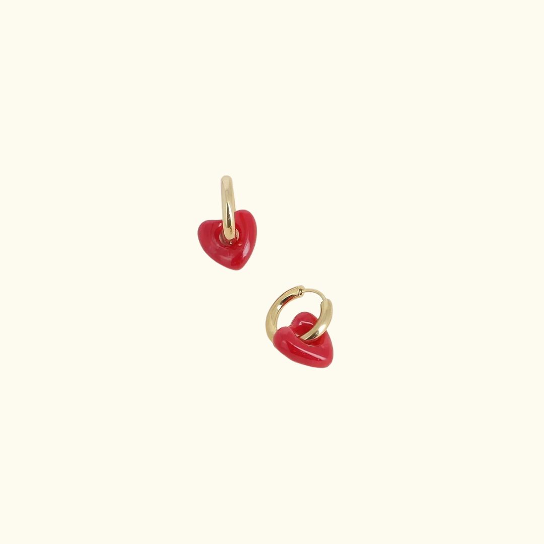 Boucles Lova - Rouge