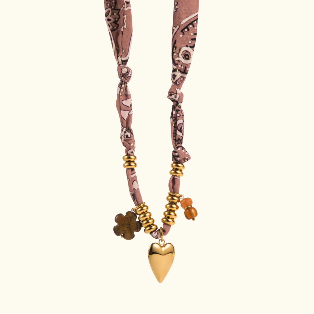 Collier Oscar - Vieux rose