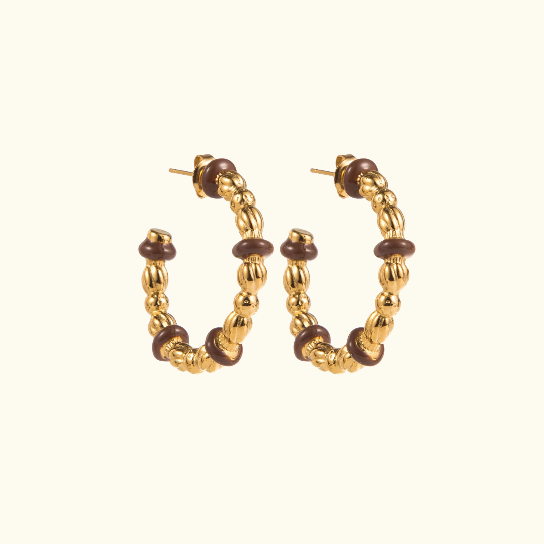Boucles Guillemette - Marrons