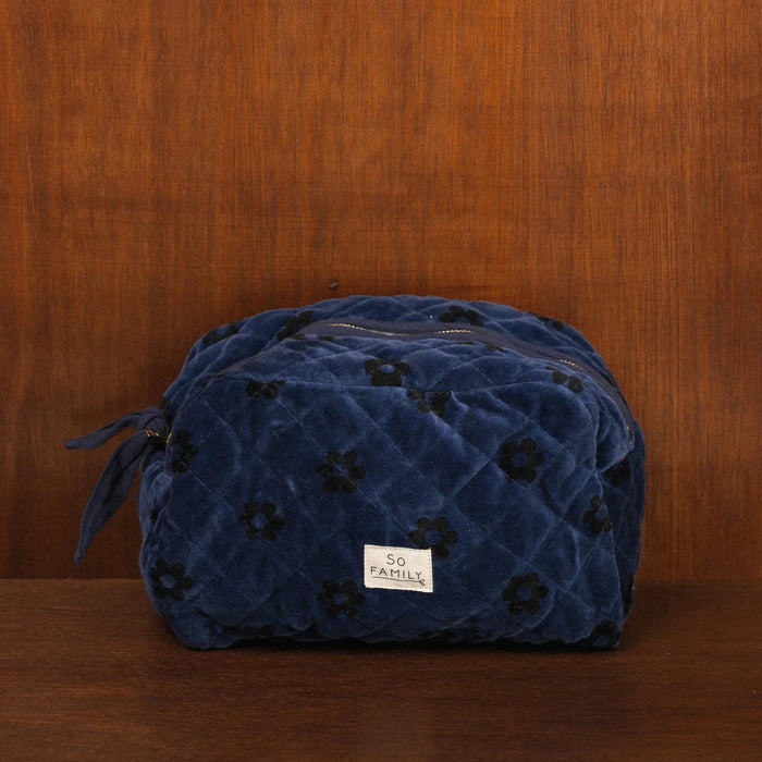 Grande trousse - Velours fleurs