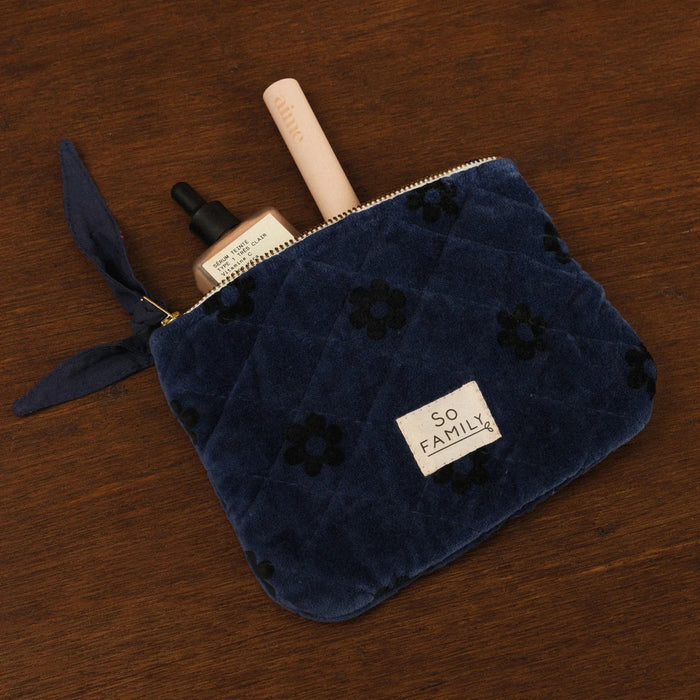 Petite pochette - Velours fleurs