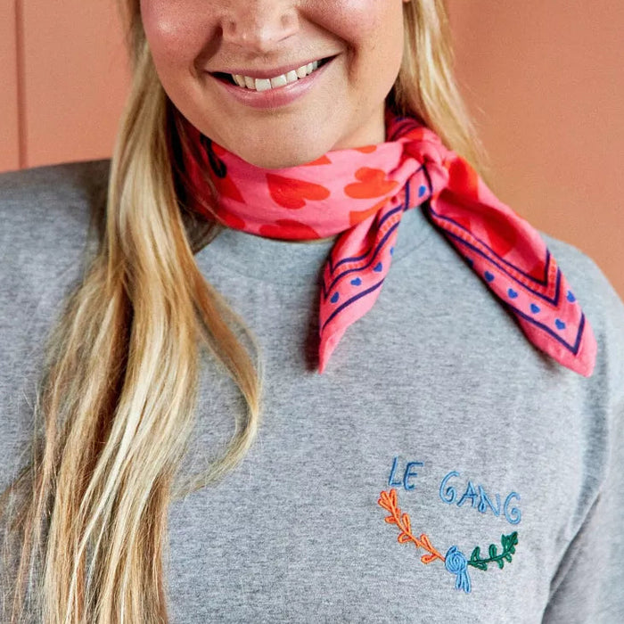 Petit foulard - Coeurs rouges