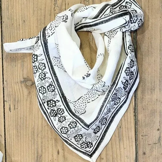 Petit foulard - Léo blanc