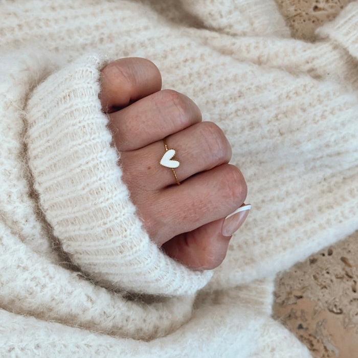Bague Amour - Blanche