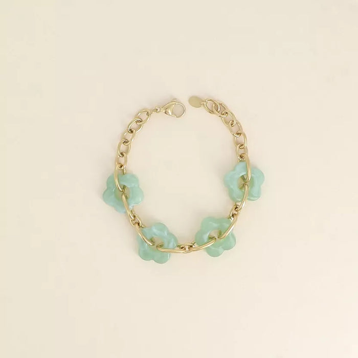 Bracelet Flora - Vert d'eau