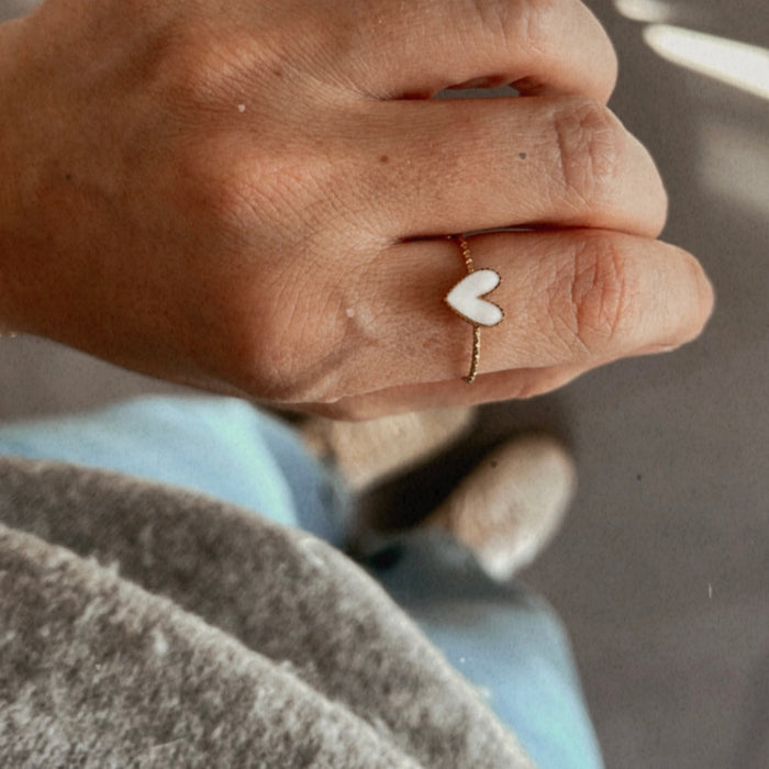 Bague Amour - Blanche