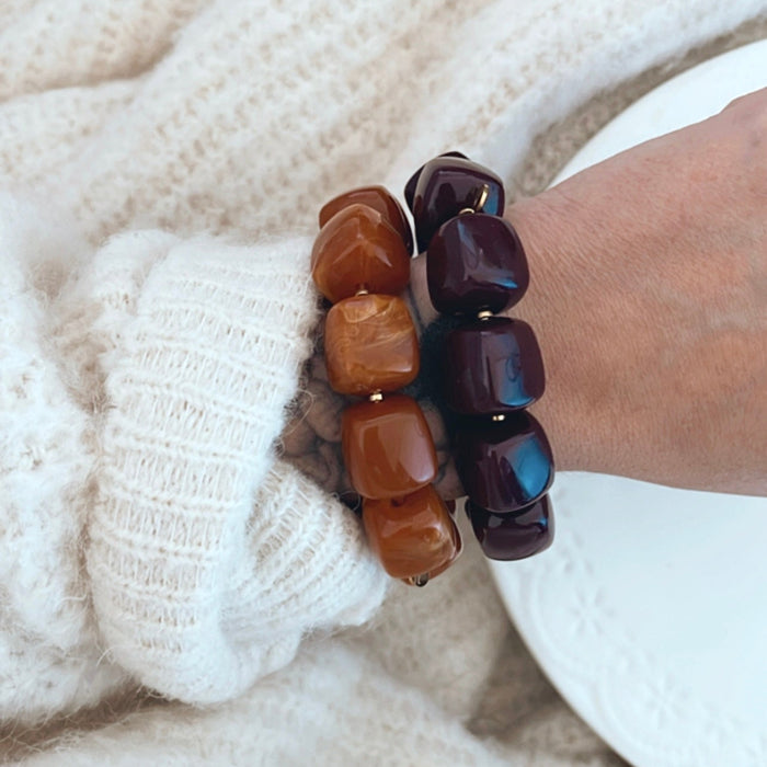 Bracelet Gaby - Bordeaux