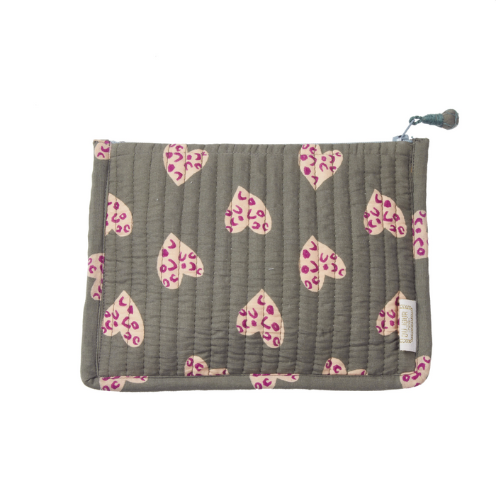 Pochette - Coeur sauvage kaki