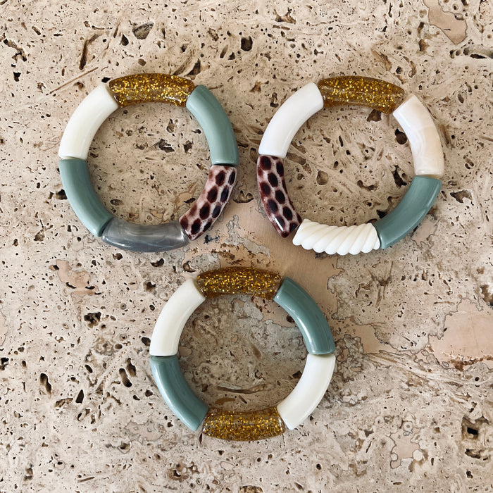 Trio bracelets Gigi - Céladon