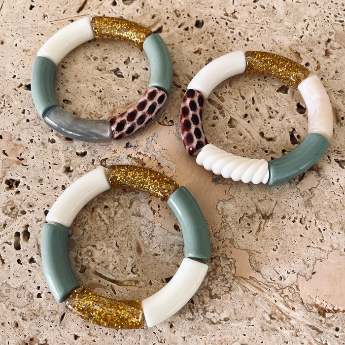Trio bracelets Gigi - Céladon