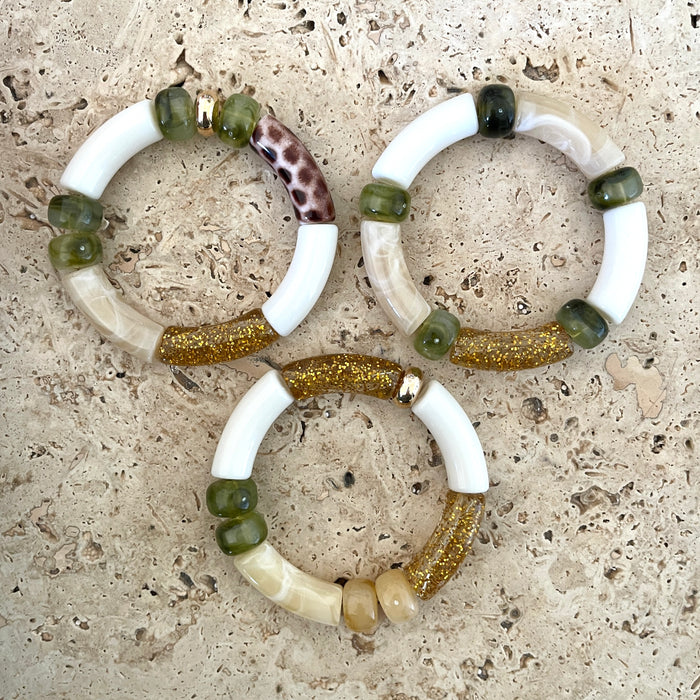 Trio bracelets Gigi - Vert