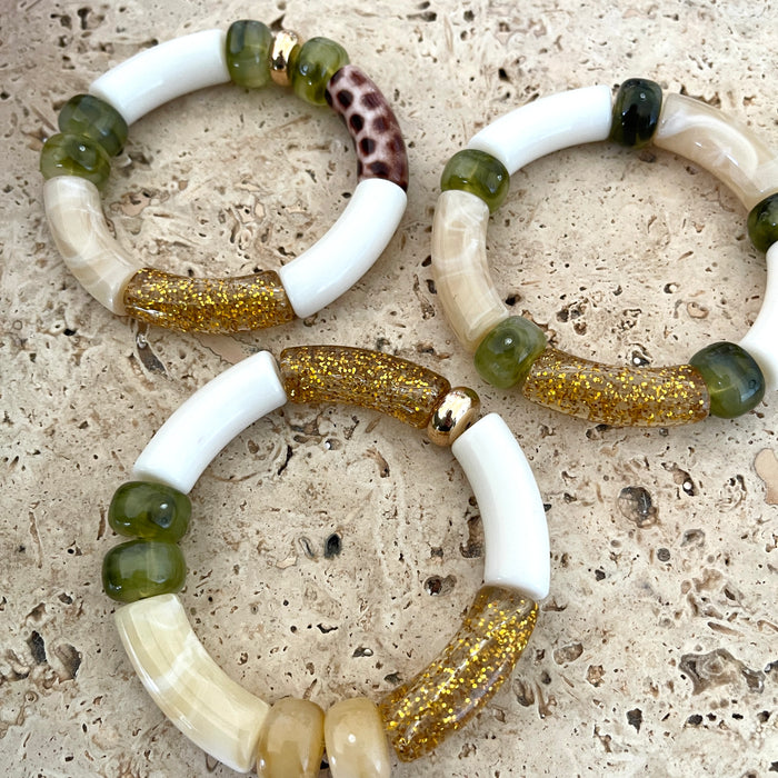 Trio bracelets Gigi - Vert
