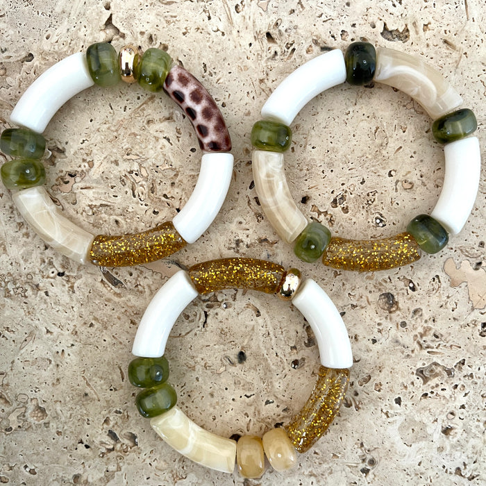 Trio bracelets Gigi - Vert