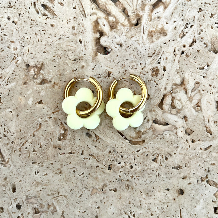 Boucles Daphnée - Jaunes pastel