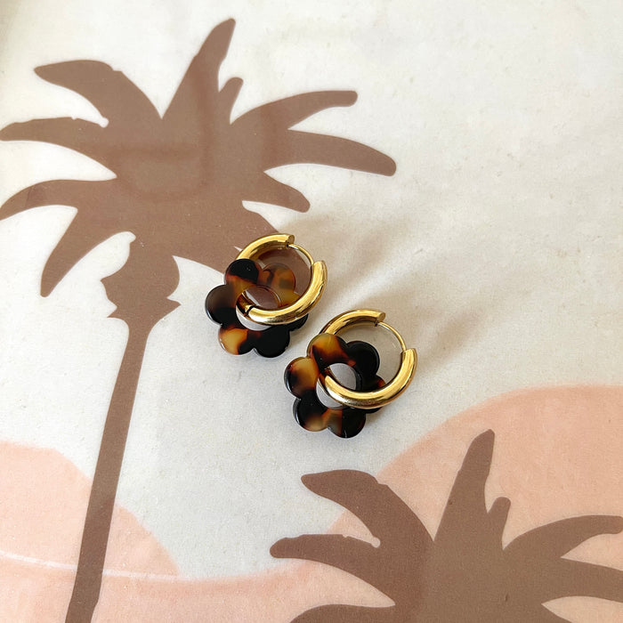 Boucles Paula - Ecaille