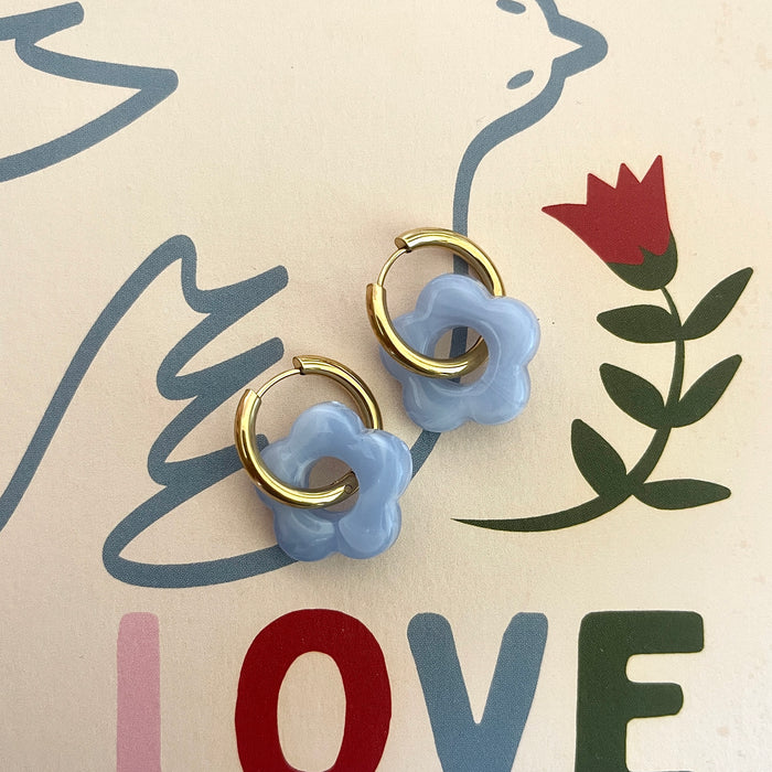 Boucles Flora - Bleu ciel