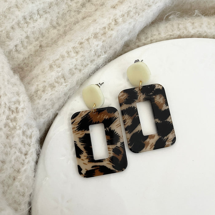 Boucles Garance - Guépard/Ecru