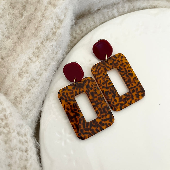 Boucles Garance - Marron/Bordeaux