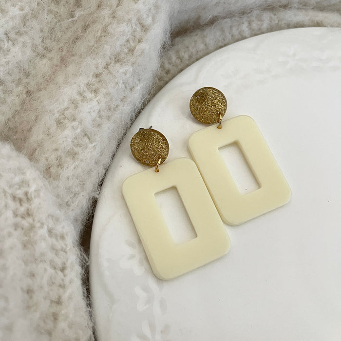 Boucles Garance - Ecru/doré