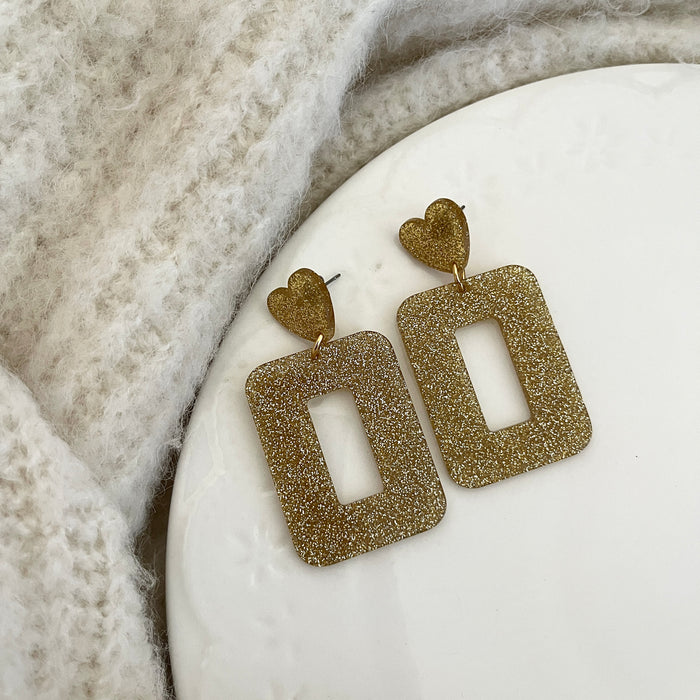 Boucles Garance - Doré/coeurs