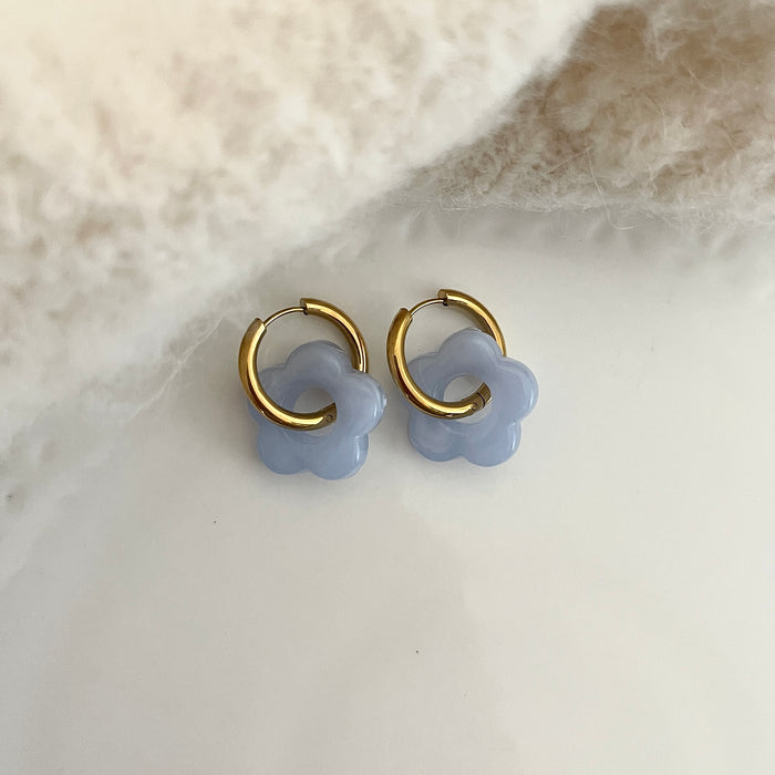 Boucles Flora - Bleu ciel